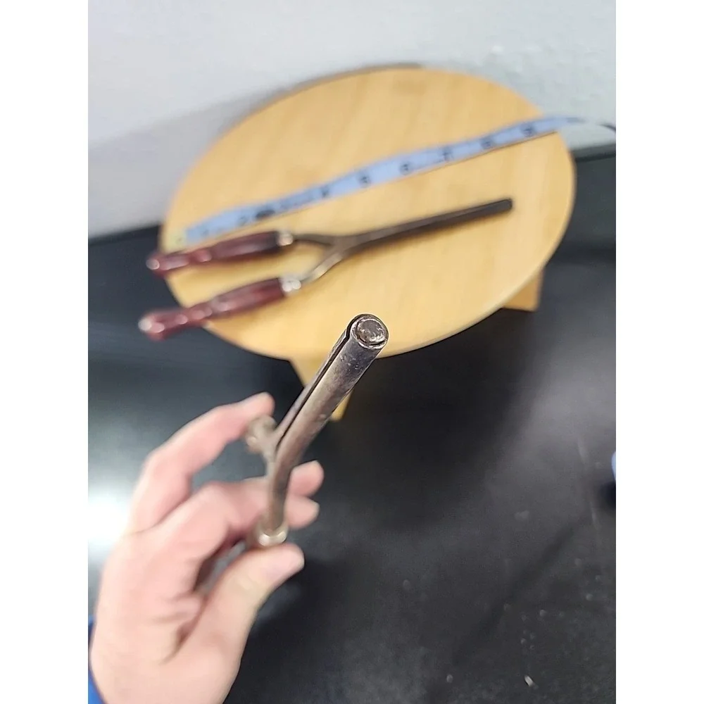 Vintage 2 Curling Iron‎ Metal With Red Handles